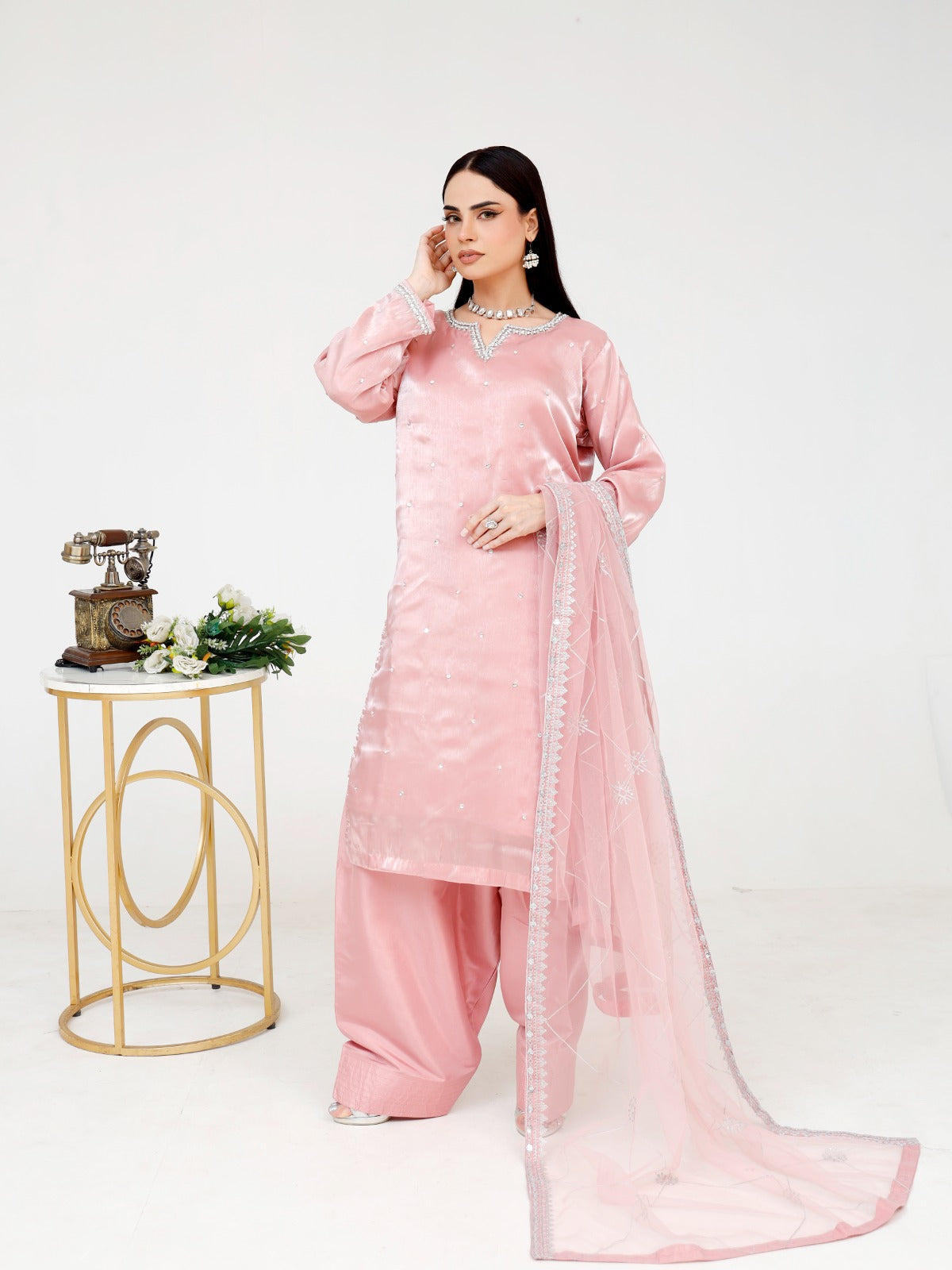shesha silk three piece