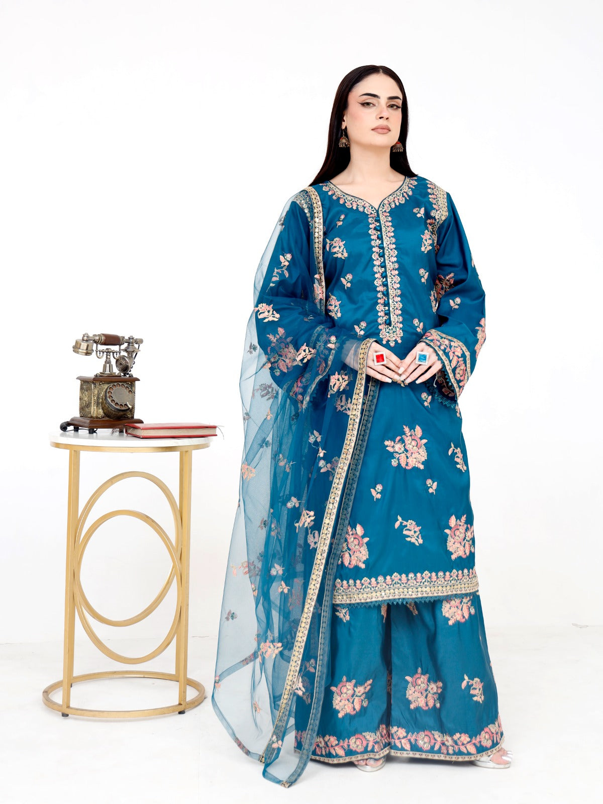 korean silk three piece