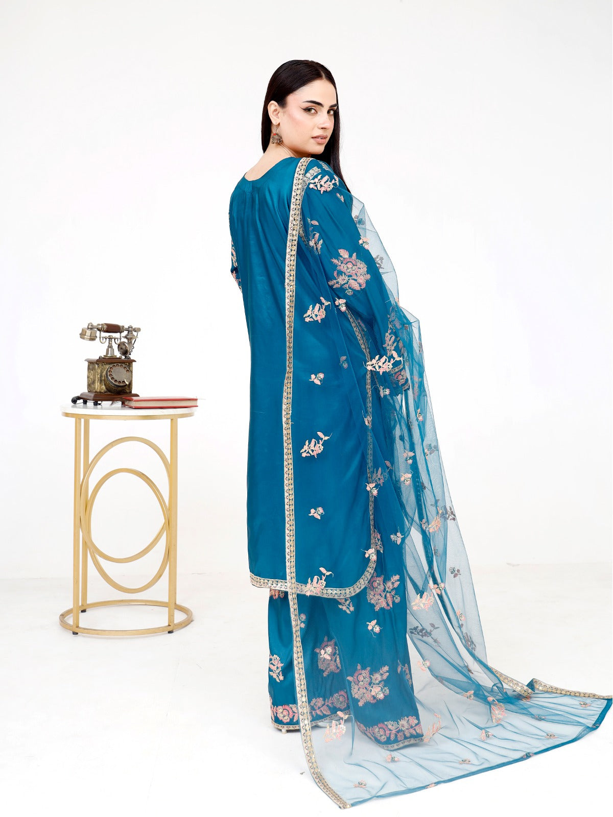 korean silk three piece
