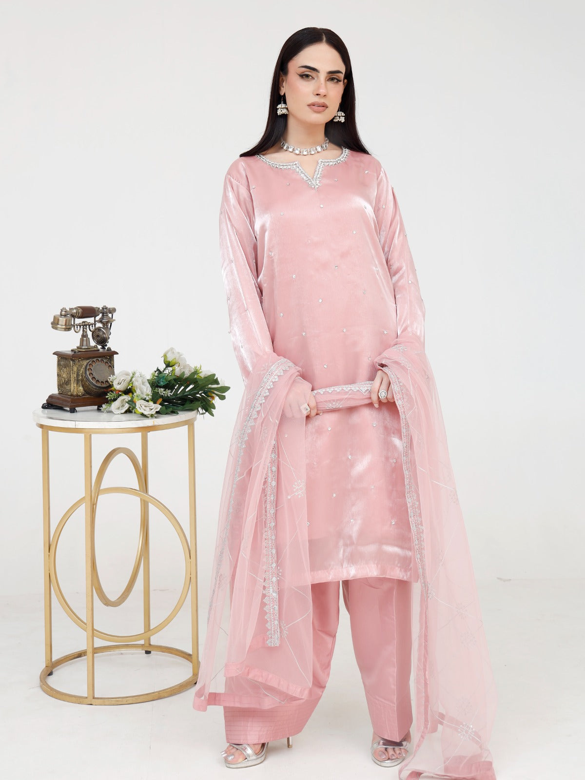 shesha silk three piece